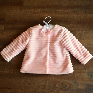 Pink faux fur jacket